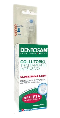 DENTOSAN BIPACK COLLUTORIO INTENSIVO 0,20% 200 ML + SPAZZOLINO TECH MEDIO OMAGGIO - Farmacia Mortise
