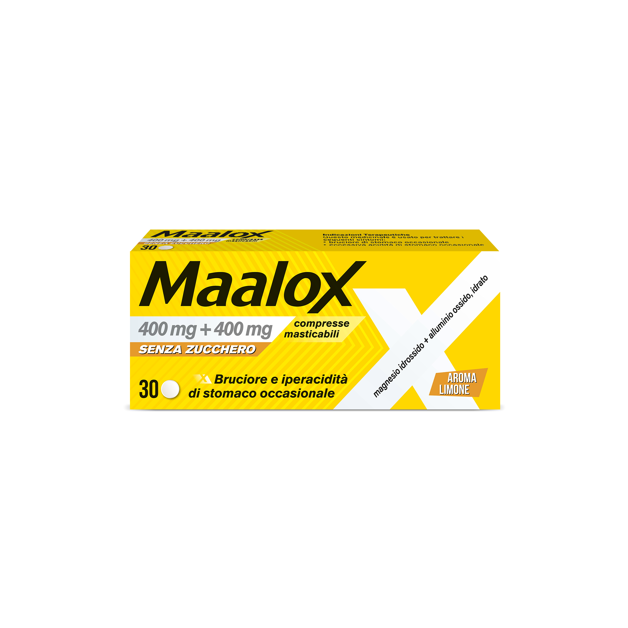 MAALOX*S/Z 30CPR LIMO400+400MG - Farmacia Mortise