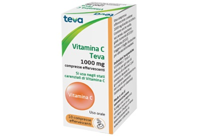 VITAMINA C TEVA*10CPR EFF 1G - Farmacia Mortise
