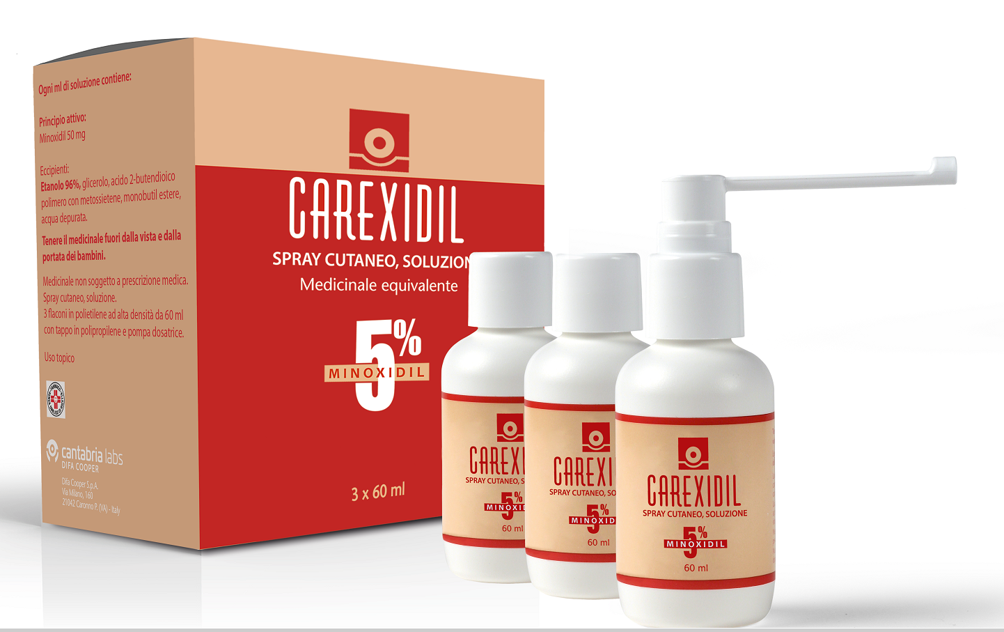 CAREXIDIL*3FL SOLUZ CUT 60ML5% - Farmacia Mortise