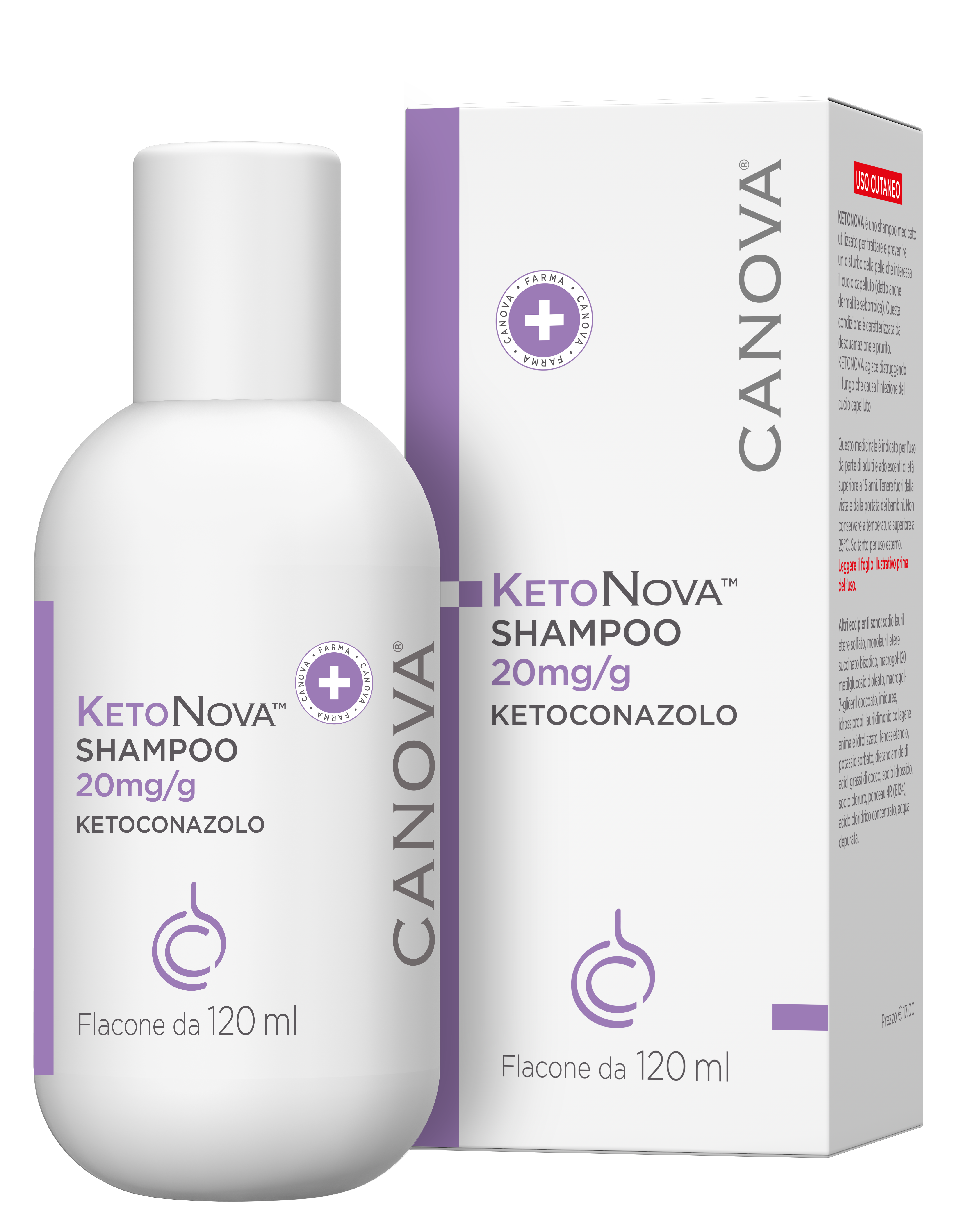 KETONOVA*SHAMPOO 120ML 20MG/G - Farmacia Mortise