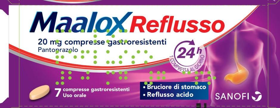 MAALOX REFLUSSO*7CPR 20MG - Farmacia Mortise