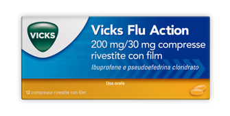 VICKS FLU ACTION*12CPR200+30MG - Farmacia Mortise