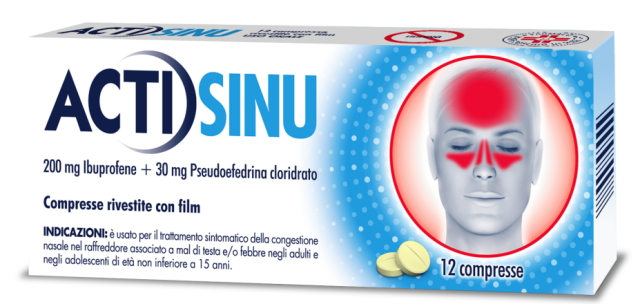 ACTISINU*12CPR 200MG+30MG - Farmacia Mortise