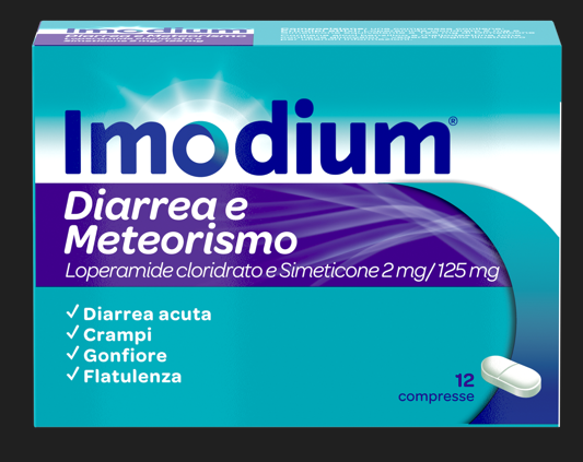 IMODIUM DIARREA E METEOR*12CPR - Farmacia Mortise