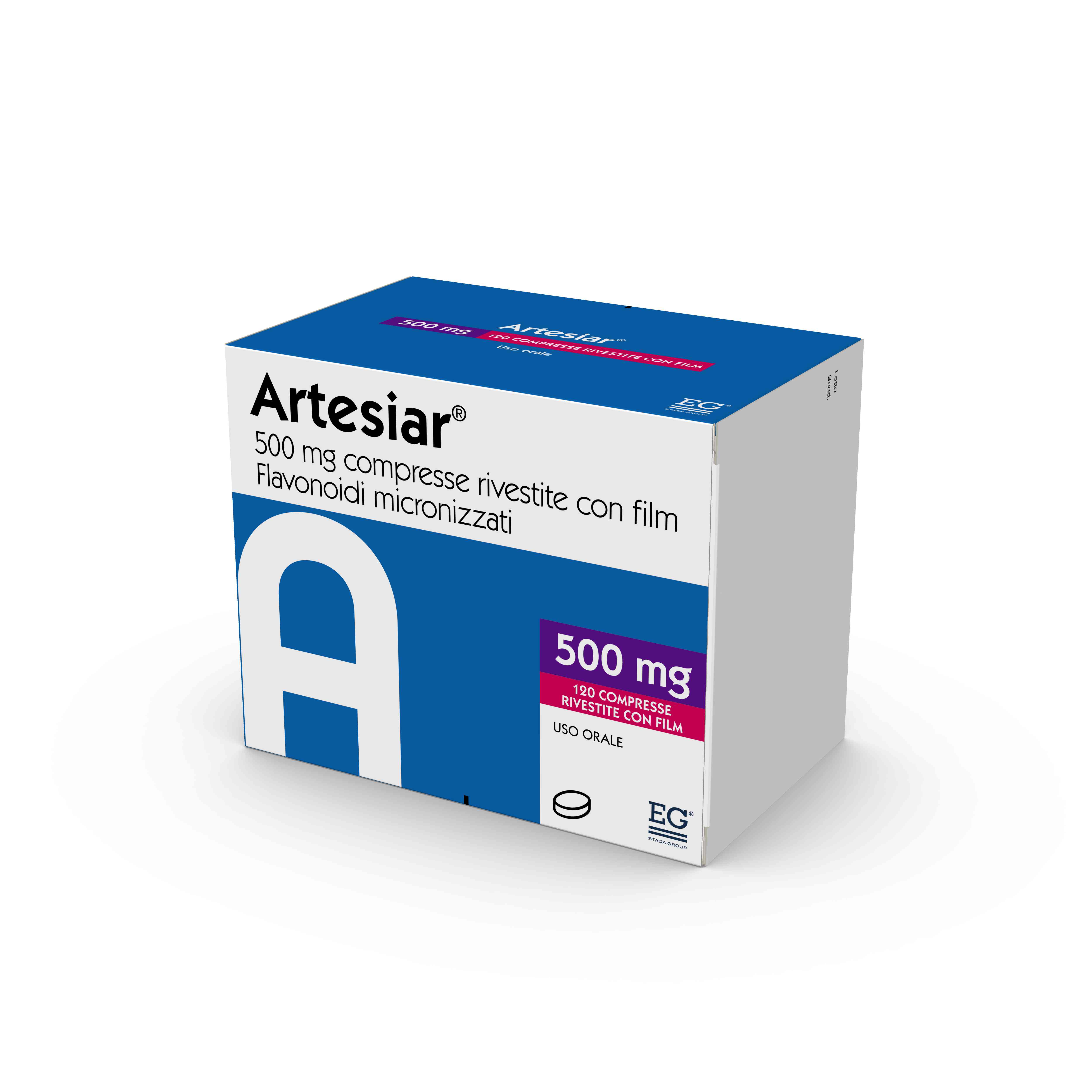 ARTESIAR*120CPR RIV 500MG - Farmacia Mortise