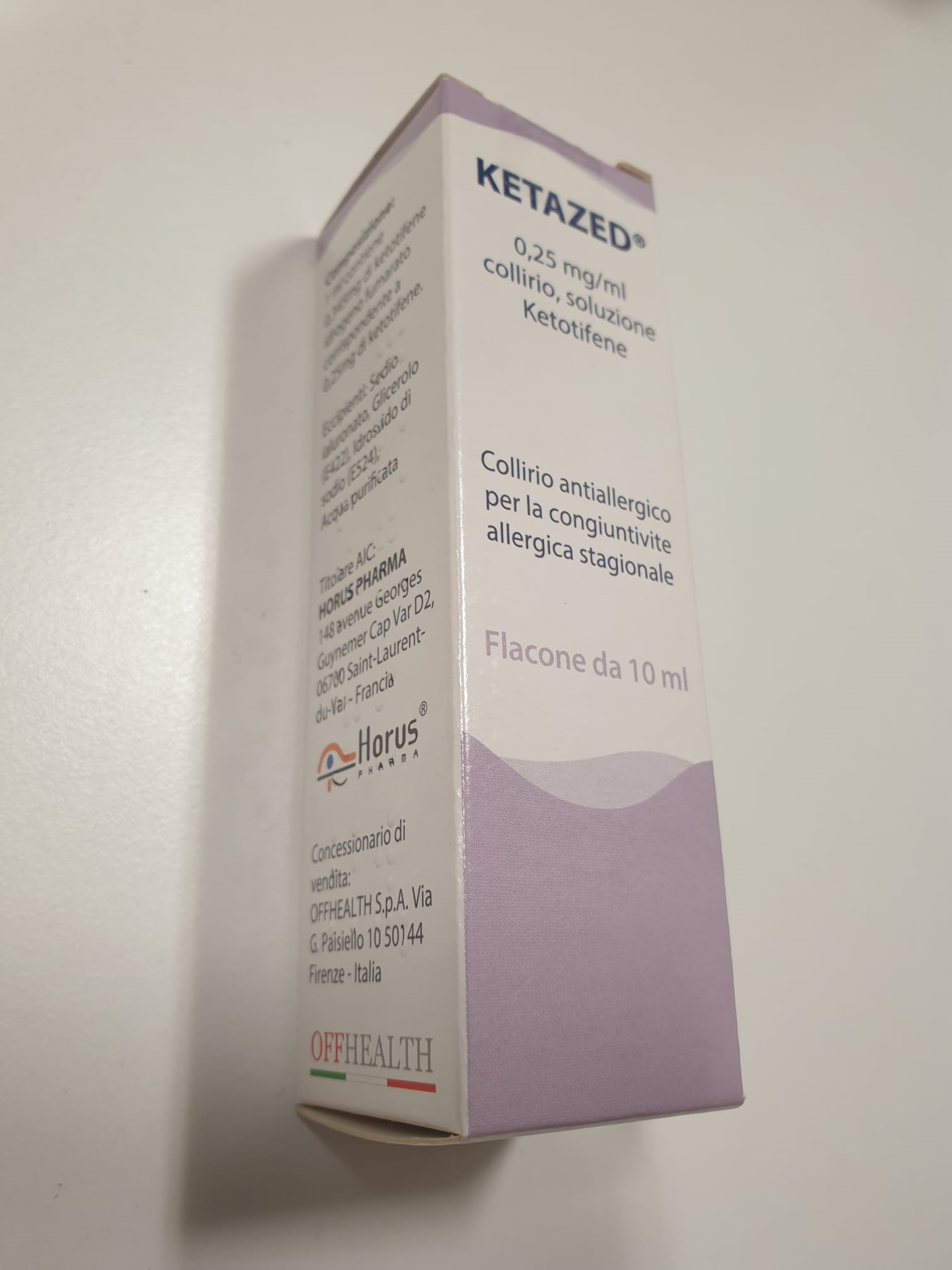 KETAZED*COLL 1FL 10ML0,25MG/ML - Farmacia Mortise