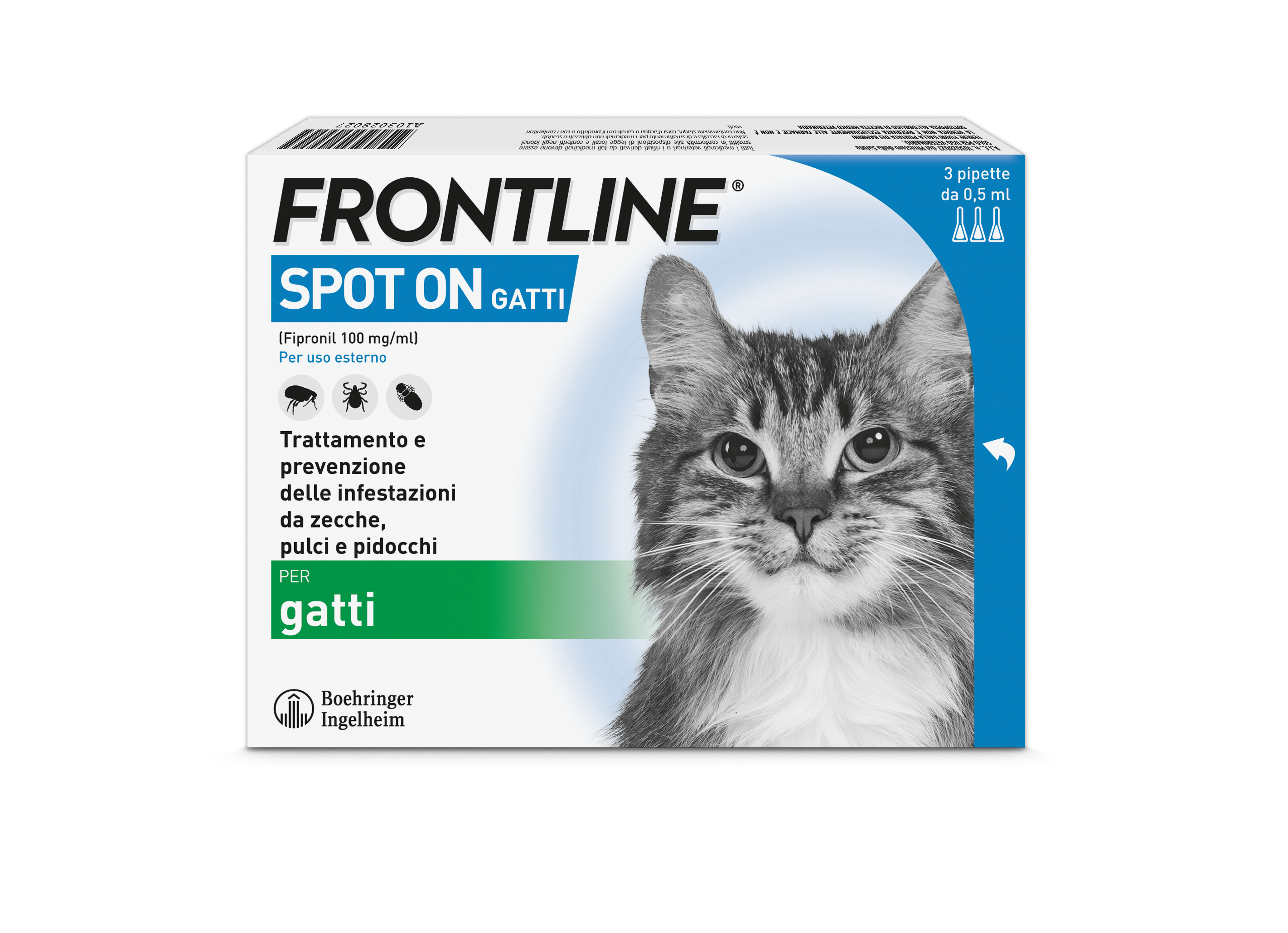 FRONTLINE*3PIP GATTI - Farmacia Mortise