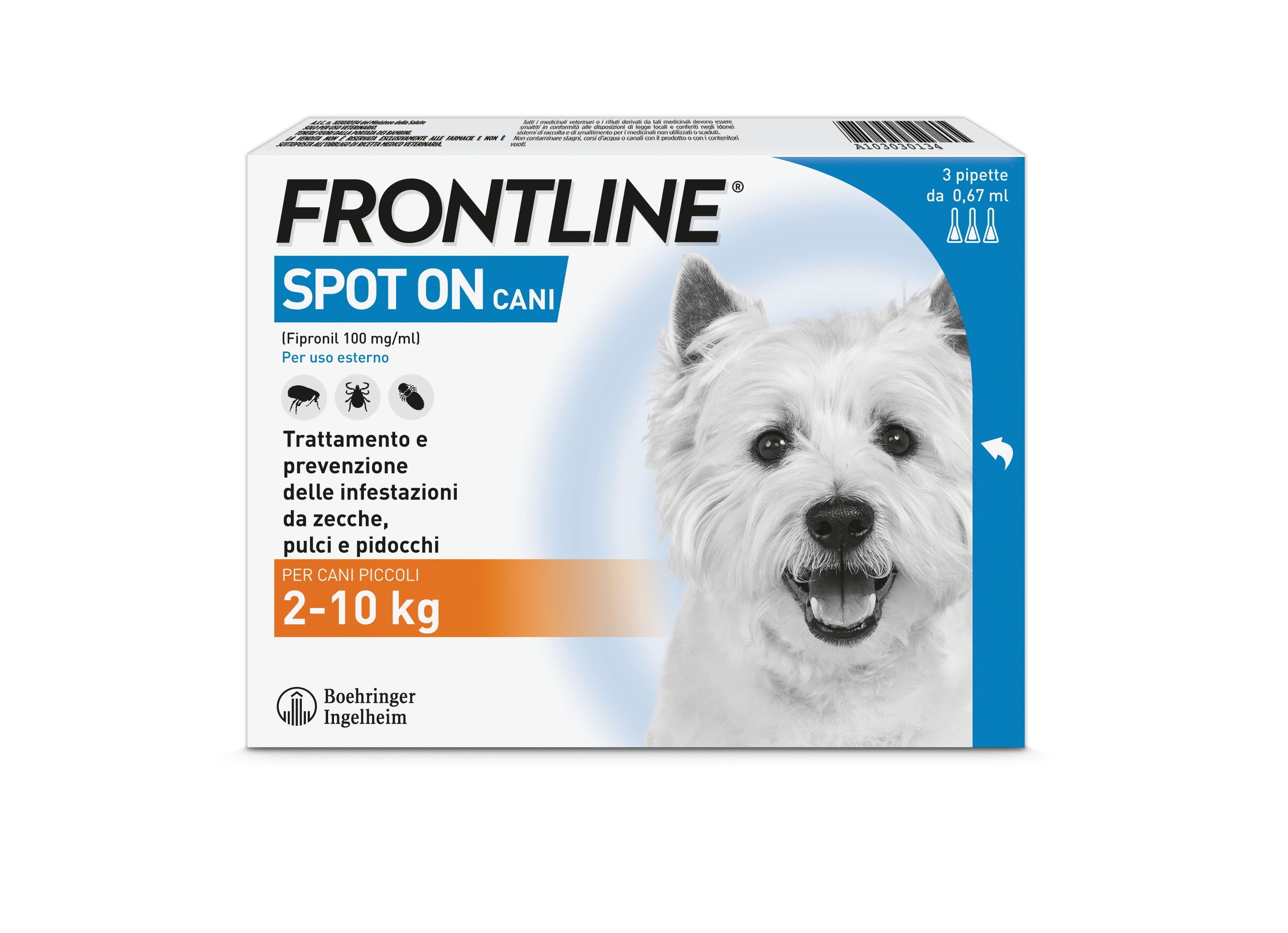 FRONTLINE*3PIP 2-10KG CANI - Farmacia Mortise