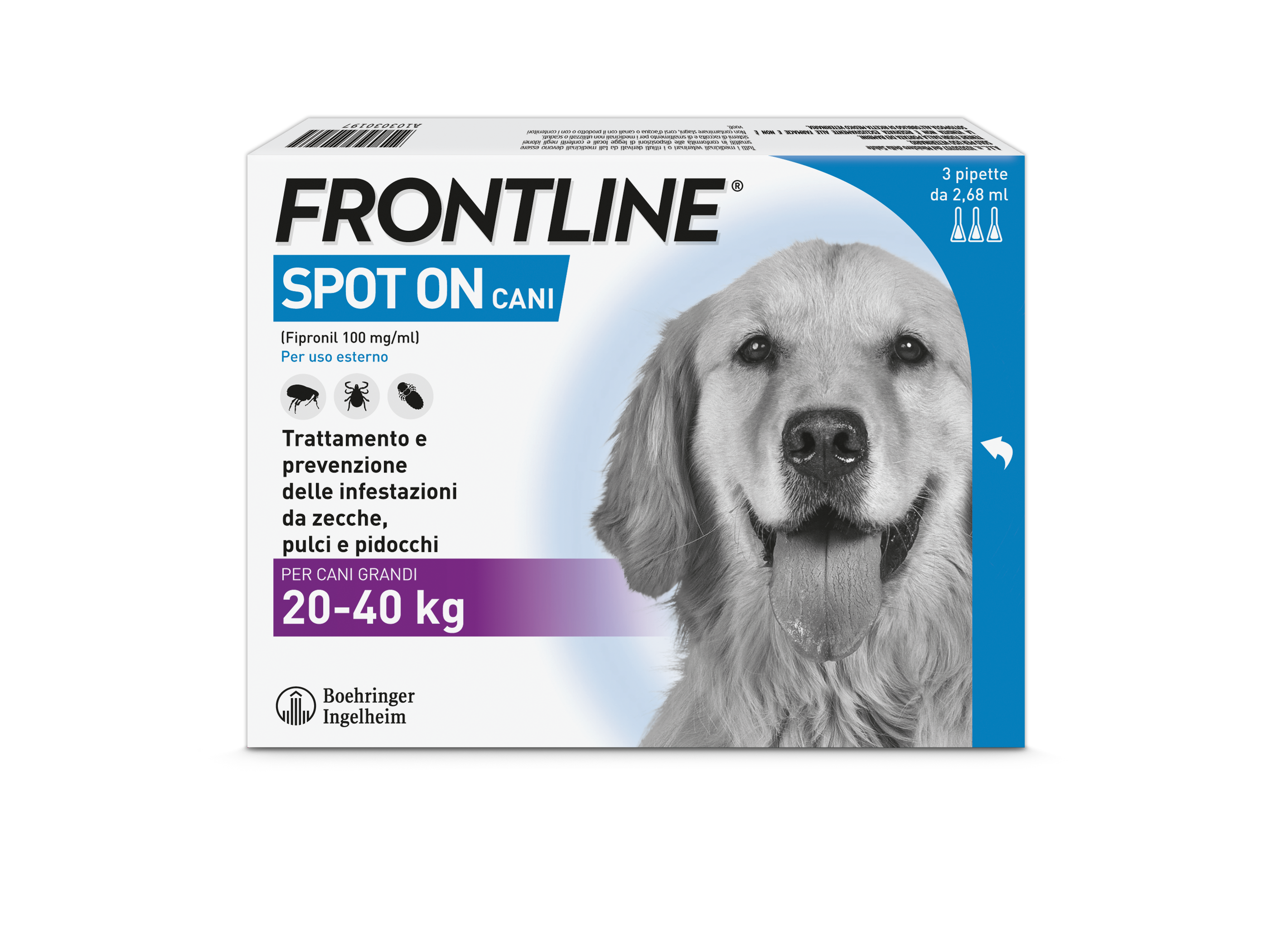 FRONTLINE*3PIP 20-40KG CANI - Farmacia Mortise