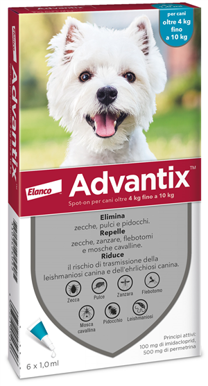 ADVANTIX SPOT ON*6PIP 4-10KG - Farmacia Mortise