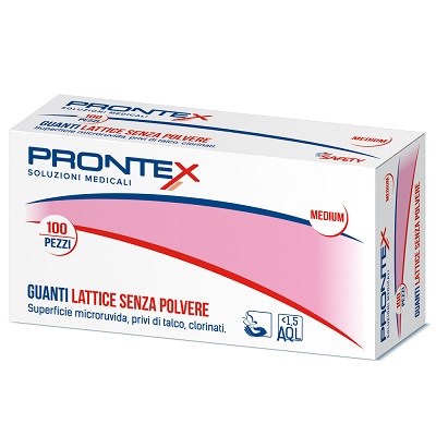PRONTEX GUANTO IN LATTICE SENZA POLVERE GRANDE 100 PEZZI - Farmacia Mortise