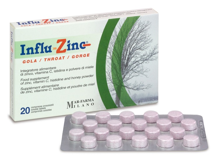 INFLUZINC GOLA 20 COMPRESSE OROSULUBILI - Farmacia Mortise