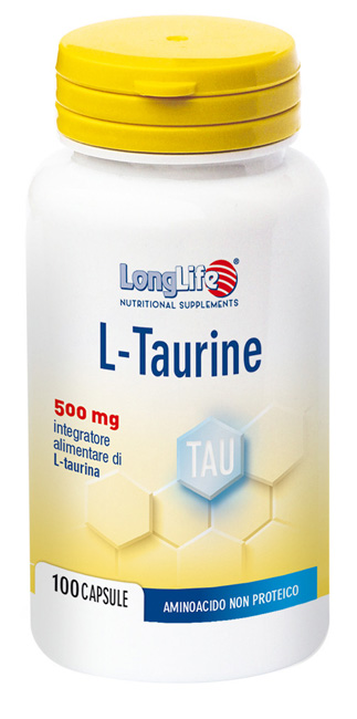 LONGLIFE L-TAURINE 500 MG 100 CAPSULE DI GELATINA DA 6,2 G - Farmacia Mortise