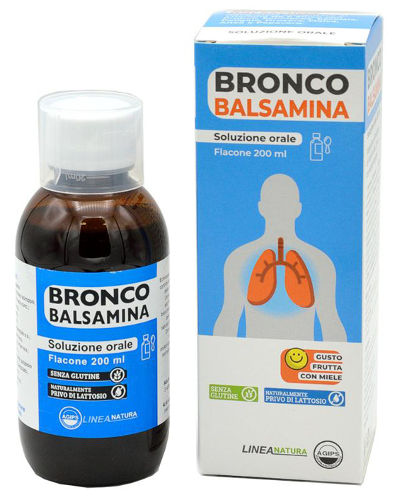BRONCOBALSAMINA SOLUZIONE ORALE 200 ML GUSTO FRUTTA CON MIELE - Farmacia Mortise