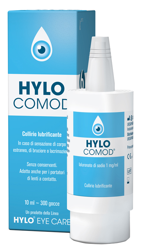 HYLO-COMOD GOCCE OCULARI IALURONATO DI SODIO 0,1%  FLACONCINO 10 ML - Farmacia Mortise