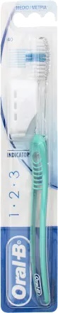 ORALB 123 INDICATOR SPAZZOLINO MANUALE SETOLE 40 MEDIE - Farmacia Mortise