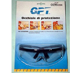 OCCHIALE DI PROTEZIONE LENTE INCOLORE MONOPEZZO CON RIPARO LATERALE ASTINE REGOLABILI - Farmacia Mortise