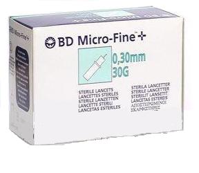 LANCETTE PUNGIDITO BD MICROFINE+ PER OPTIMUS GAUGE 30 50 PEZZI - Farmacia Mortise