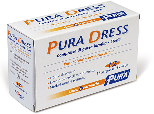 GARZA IDROFILA PURA DRESS 18X40CM 12 PEZZI - Farmacia Mortise