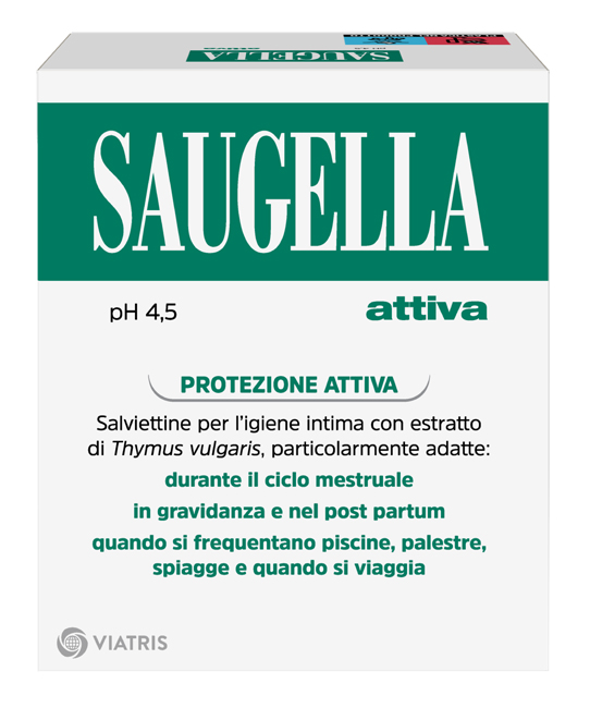 SAUGELLA ATTIVA SALVIETTINE DETERGENTI 10 BUSTINE - Farmacia Mortise