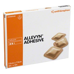 MEDICAZIONE IDROCELLULARE ADESIVA STERILE ALLEVYN ADHESIVE ALTAMENTE ASSORBENTE IN SCHIUMA DI POLIURETANO A STRUTTURA TRISTRATIFICATA 7,5X7,5CM 3 PEZZI - Farmacia Mortise