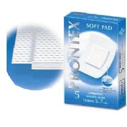 GARZA PRONTEX SOFT PAD COMPRESSA 5X7 CM 5 PEZZI - Farmacia Mortise