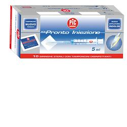 ASTUCCIO PIC PRONTO INIEZIONE CON 10 SIRINGHE STERILI MONOUSO APIROGENE ED ATOSSICHE CON AGO 14 ULTRAFINE 5ML - Farmacia Mortise