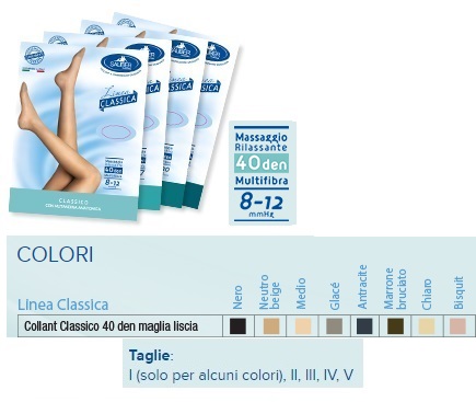 SAUBER COLLANT 40 DENARI MAGLIA LISCIA CHIARO 5 LINEA CLASSICA - Farmacia Mortise