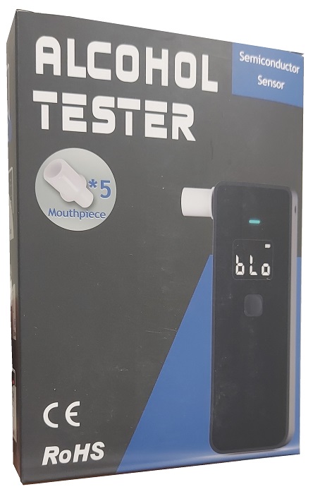 ETILOMETRO ELETTRONICO PER LA RILEVAZIONE DI ALCOOL NELL'ESPIRATO TOLLERANZA METROLOGICA 15% FUNZIONAMENTO A BATTERIA ATO218 - Farmacia Mortise