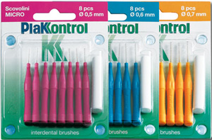 PLAKKONTROL SCOVOLINO CON MANICO MIDI 0,7 8 PEZZI - Farmacia Mortise