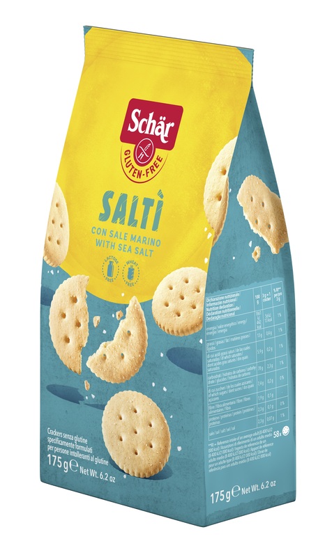 SCHAR SALTI' CRACKER CON SALE MARINO SENZA LATTOSIO 175 G - Farmacia Mortise