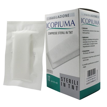 ICOPIUMA GARZA COMPRESSA IN TESSUTO NON TESSUTO ADESIVA 18X40 CM 12 PEZZI - Farmacia Mortise