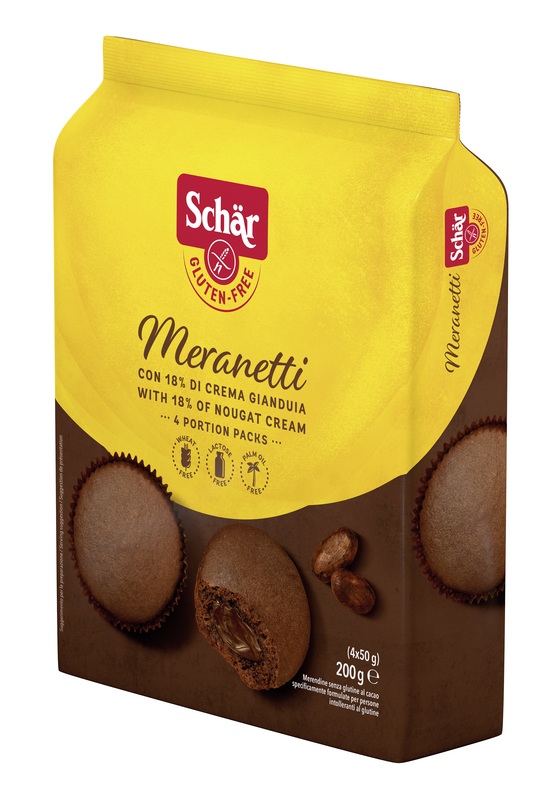 SCHAR MERANETTI CON CREMA GIANDUIA 4 PEZZI DA 50 G - Farmacia Mortise