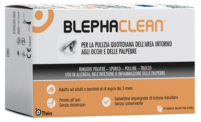 BLEPHACLEAN GARZE OCULARI STERILI A BASE DI ACIDO IALURONICO 20 PEZZI - Farmacia Mortise