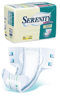 PANNOLONE PER INCONTINENZA SERENITY SOFTDRY FORMATO SUPER TAGLIA MEDIUM 30 PEZZI - Farmacia Mortise