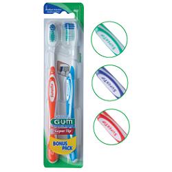 GUM SUPER TIP 463 COMPACT SPAZZOLINO MEDIO BONUS PACK 2 PEZZI - Farmacia Mortise