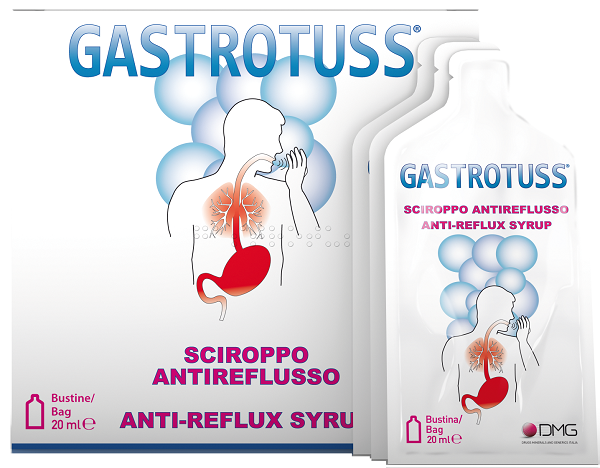SCIROPPO ANTIREFLUSSO GASTROTUSS 25 BUSTINE MONODOSE 20 ML - Farmacia Mortise