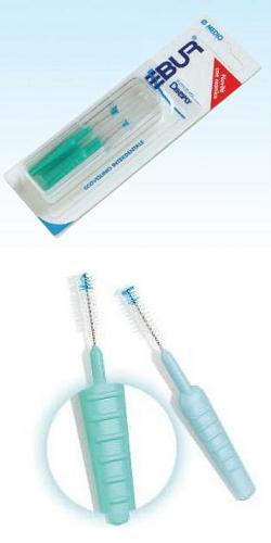 EBUR SCOVOLINO MEDIO CON MANICO IN ASTUCCIO TASCABILE 5 PEZZI - Farmacia Mortise