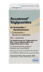 STRISCE REATTIVE PER TRIGLICERIDI ACCUTREND 25 PEZZI - Farmacia Mortise