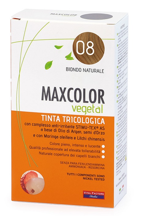 MAX COLOR VEGETAL 08 TINTURA 140 ML - Farmacia Mortise