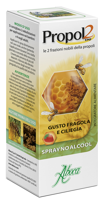 PROPOL2 EMF SPRAY NO ALCOOL FRAGOLA E CILIEGIA 30 ML - Farmacia Mortise