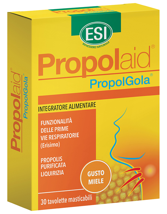 ESI PROPOLAID TAVOLETTE GOLA MIELE 30 TAVOLETTE - Farmacia Mortise