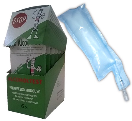 TEST PER LA RILEVAZIONE DI ALCOOL NELL'ESPIRATO MONOUSO 0/0,2-0,5-0,8-1,2 G/L TOLLERANZA METROLOGICA 10% SENZA CROMO 1 PEZZO ALCOOL TEST ALTIK - Farmacia Mortise