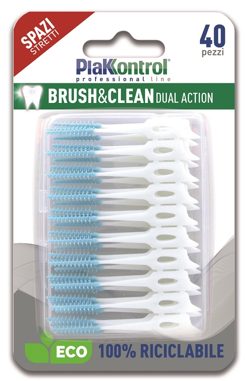 PLAKKONTROL BRUSH & CLEAN SCOVOLINI SPAZI STRETTI 40 PEZZI - Farmacia Mortise
