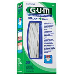 GUM IMPLANT + FLOSS FILO INTERDENTALE 50 PEZZI - Farmacia Mortise