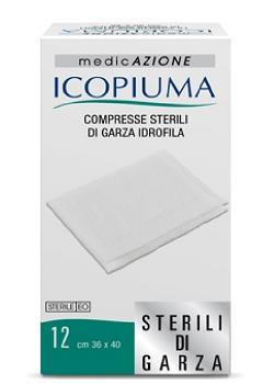 ICOPIUMA GARZA COMPRESSA IDROFILA 36X40CM 12 PEZZI - Farmacia Mortise