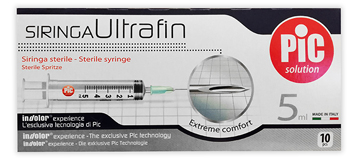 SIRINGA PIC ULTRAFINE 5 ML AGO 14 10 PEZZI - Farmacia Mortise