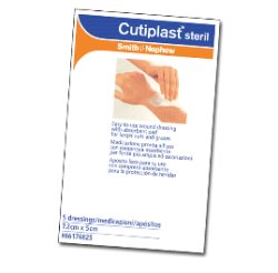 MEDICAZIONE CUTIPLAST STERIL ADESIVA SUPPORTO IN TNT ADESIVO POLIACRILATO IPOLLERGENICO TAMPONE NON ADERENTE 10X8CM 5 PEZZI - Farmacia Mortise