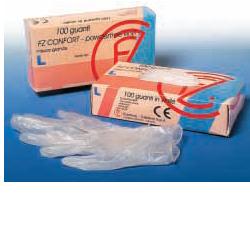 GUANTO IN VINILE CONFORT MISURA EXTRA LARGE ANTIADERENTE BIOCOMPATIBILE UTILIZZABILE ANCHE A CONTATTO CON SOSTANZE ALIMENTARI 100 PEZZI SENZA POLVERE - Farmacia Mortise